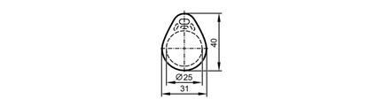 Tag RFID ID-TAG/Tear Shape/06 (E80387) - IFM