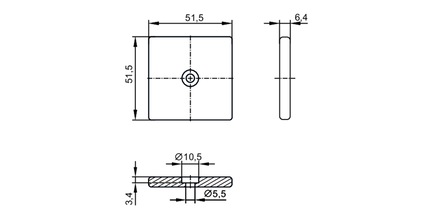 Tag RFID ID-TAG/51x51/06 (E80400) - IFM