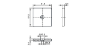 Tag RFID ID-TAG/51x51/06 (E80400) - IFM