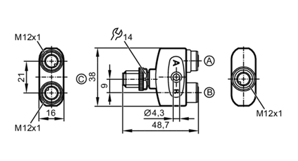 Rozdzielacze typu Y Z do 2H030MSS0000-00STGH040MSS (EBC113) - IFM