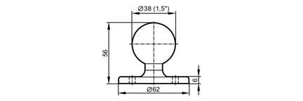 Uchwyt do montażu obrotowego do mocowania RAM R360/PDM360/MOUNTING BALL C (EC1410) - IFM
