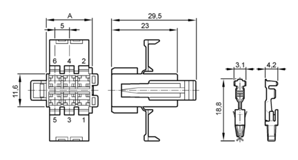 Zestaw wtyczek do zarobienia do kontrolerów mobilnych R360/I/O-MODUL/PLUG-SET (EC2053) - IFM