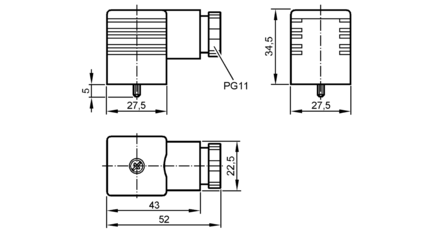 Wtyk do zaworów do zarobienia R360/PLUG/DANFOSS PwM-VALVE (EC2056) - IFM