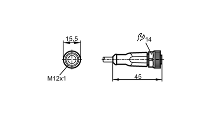 Przewód z gniazdem A do GH040MSS0005H04 (EVC085) - IFM