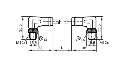 Przewód połączeniowy VSTAN040MSS0001K04STAN040MSS (EVC919) - IFM