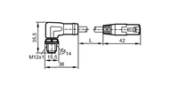 Przewód Ethernet VSTAN040MSS0010K04STGP040--S (EVC934) - IFM