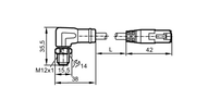 Przewód Ethernet VSTAN040VAS0002R04STGP040--S (EVF557) - IFM