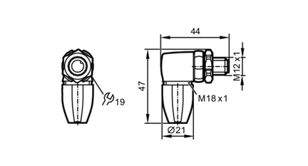 Wtyk męski SSTAH050VASFKPG (EVF572) - IFM