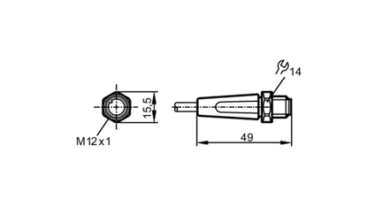 Przewód z Wtykiem ASTGH050VAS0020P05 (EVF662) - IFM
