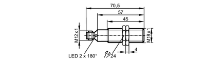 Czujnik bezpieczeństwa indukcyjny GIGA4005-2PS/SIL2/US (GG712S) - IFM