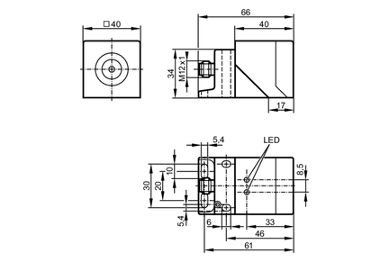 Czujnik bezpieczeństwa indukcyjny GIMC-4030-US/2OSSD (GM701S) - IFM