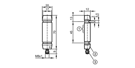 Czujnik przewodowy indukcyjny I8-3020-BPKG/DY/AS-610-DPS (I85008) - IFM