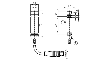 Czujnik przewodowy indukcyjny I8-3020-BPKG/DY/0,09M/US100DPS (I85009) - IFM