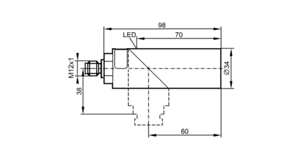 Czujnik indukcyjny IBE3020-FPKG/US-100-KPX (IB5162) - IFM