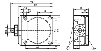 Czujnik indukcyjny IDC4050BCPKG/F/2LED/US-100-DPA (ID5072) - IFM