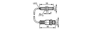 Czujnik indukcyjny IEB3002BBPKG/0,8M/FH/US100DPS (IE5324) - IFM