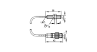 Czujnik indukcyjny IEB3002BAPKG/0,8M/FH/US100DPOR (IE5325) - IFM