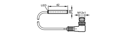 Czujnik indukcyjny IEG3002BBPKG/V2A/0.35M/US-100/ANGLED (IE5364) - IFM