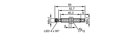 Czujnik indukcyjny IEK3004-BPKG/V4A/K1/AS (IE5391) - IFM