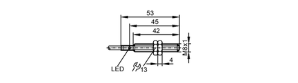 Czujnik indukcyjny IEK2002BFRKG/0,20M/PH/MOLEX (IE5428) - IFM