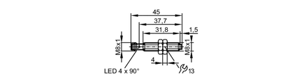 Metalowy czujnik indukcyjny IEB3003QBPKG/AM/P/AS (IEC211) - IFM