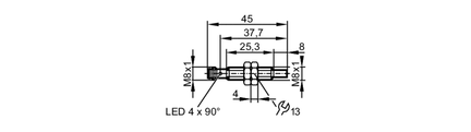 Metalowy czujnik indukcyjny IEB3005-BPKG/AM/P/AS (IEC212) - IFM