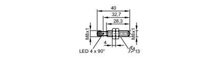 Czujnik indukcyjny  IEB3003BBPKG/V4A/K1/AS (IES200) - IFM