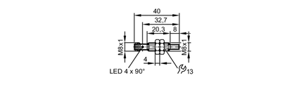 Czujnik indukcyjny  IEB3006-BPKG/V4A/K1/AS (IES201) - IFM