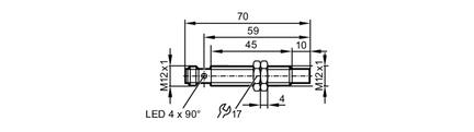 Metalowy czujnik indukcyjny IFK3006-BPKG/AM/P/US104/3G/3D (IF505A) - IFM