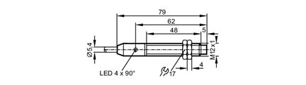 Czujnik indukcyjny IFKC007-ASKG/M/V4A/1M/wH (IFT249) - IFM