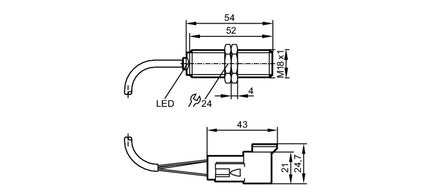 Czujnik indukcyjny IGK3008BBPKG/0,47M/PH/DT04-3P (IG6118) - IFM