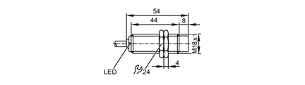 Czujnik analogowy indukcyjny IGK3008A1PKG/0,2M/PUR (IG6621) - IFM