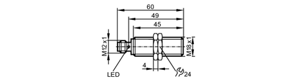 Czujnik indukcyjny IGK3005-BPKG/US-100 (IG7100) - IFM