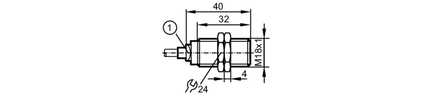Metalowy czujnik indukcyjny IGB3008BBPKG/AM/2M/PUR (IGC261) - IFM