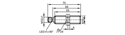 Czujnik indukcyjny IGK3008BBPKG/60V/V4A/US-104 (IGM204) - IFM