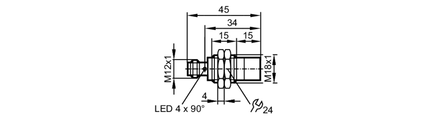Czujnik indukcyjny IGB3015-BPKG/K1/US-104 (IGS280) - IFM
