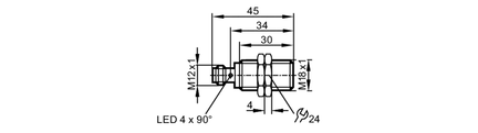Czujnik indukcyjny IGB3008BBPKG/K1/V4A/US-104 (IGS287) - IFM