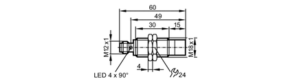 Czujnik indukcyjny IGK3012-BPKG/K1/V4A/US-104 (IGS291) - IFM