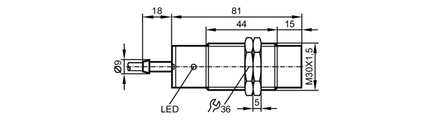 Czujnik indukcyjny IIA2015-FRKG/V4A/6M/PH (II5729) - IFM