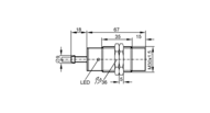 Czujnik indukcyjny wysokotemperaturowy IIA4015ZCPKG/6M/SH (II5936) - IFM