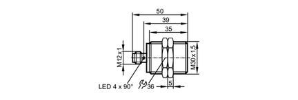Metalowy czujnik indukcyjny IIB3015BBPKG/AM/V4A/US-104 (IIC233) - IFM