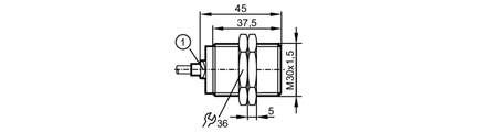 Czujnik indukcyjny IIB3015BBPKG/2M/PUR (IIS242) - IFM
