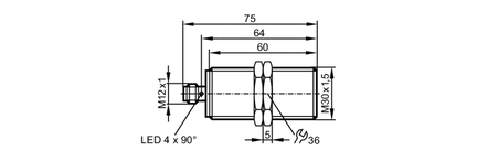 Czujnik indukcyjny IIA3015BBPKG/US-104 (IIS260) - IFM