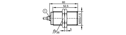 Czujnik indukcyjny IIK3015BBNKG/2M/PUR (IIS265) - IFM