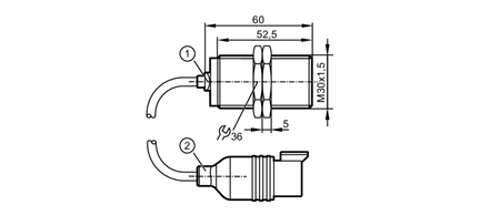 Czujnik indukcyjny IIK3015BBPKG/0,6M/DT04-3P (IIS316) - IFM