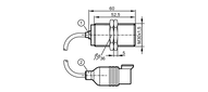 Czujnik indukcyjny IIK3015BBPKG/0,6M/DT04-3P (IIS316) - IFM