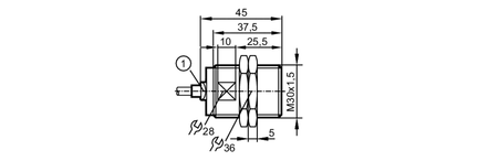 Czujnik indukcyjny IIB2015BARKG/10M/PUR (IIS716) - IFM