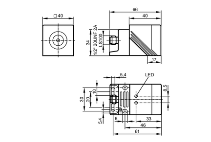 Czujnik indukcyjny IMC2035-ABOA/SL/LS-100-AK (IM0049) - IFM
