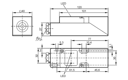 Czujnik indukcyjny IME3015BFPKG/2-LED (IM5022) - IFM