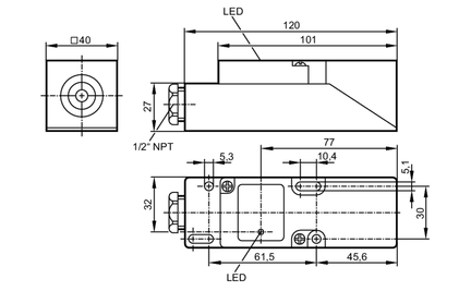 Czujnik indukcyjny IME3015-FNKG/NPT RT (IM5040) - IFM